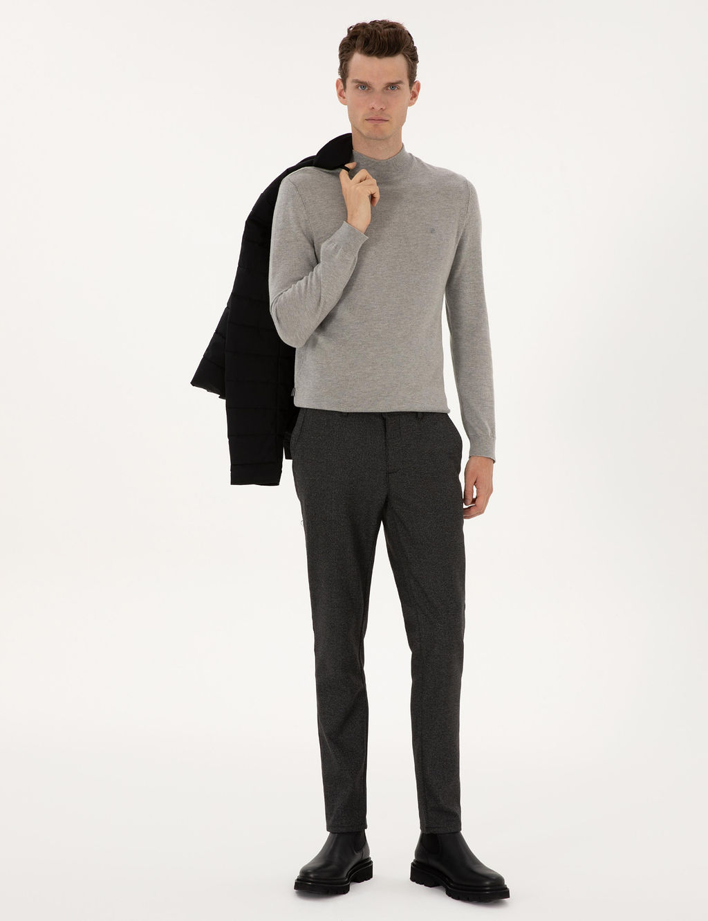 Siyah Slim Fit Kanvas Pantolon - Pierre cardin фото 3