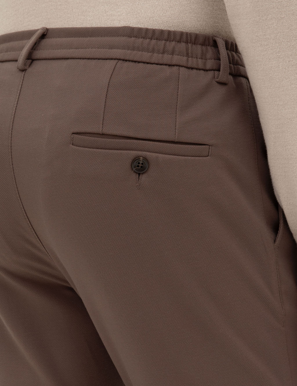Vizon Beli Lastikli Kordonlu Klasik Jogger Pantolon