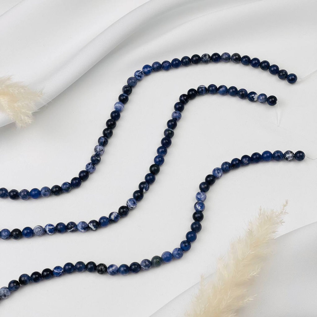 Бусины для украшений из Содалита (60 бусин) 39 см