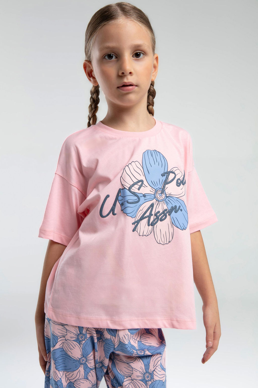 K_z _ocuk Somon Pijama Tak_m_ Sepette S_rpriz _ndirim - U.s. polo assn фото 2