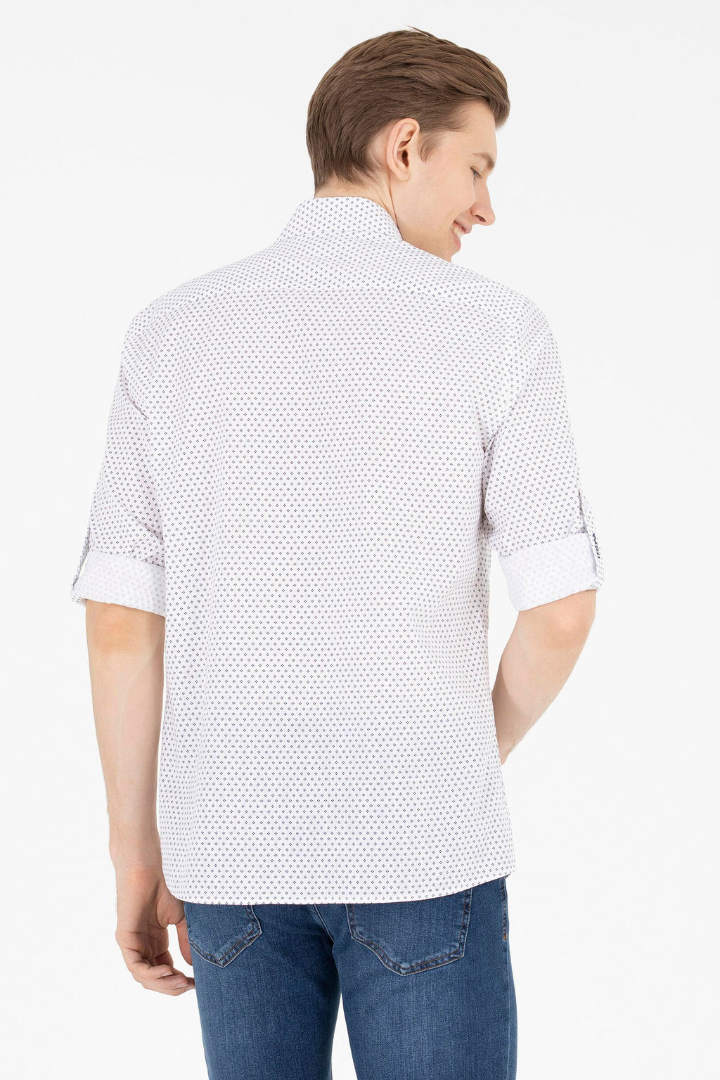 U. S. Polo Assn Мужская темно-синяя рубашка с длинным рукавом - U.s. polo assn фото 5