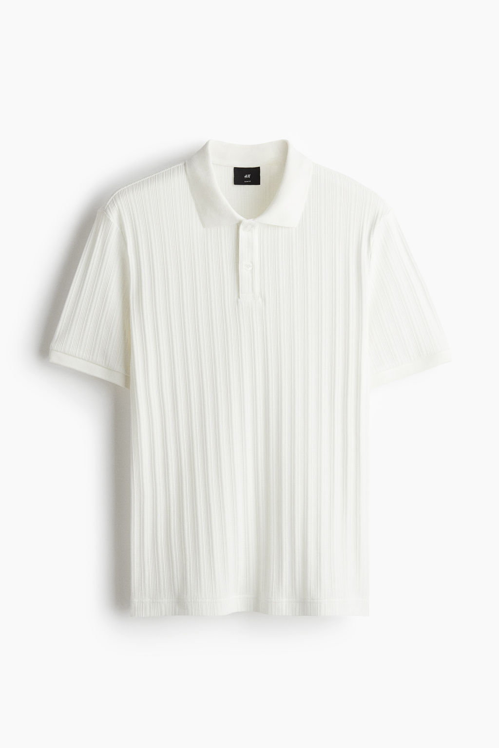 Polo en punto con textura Slim Fit - H&m фото 2