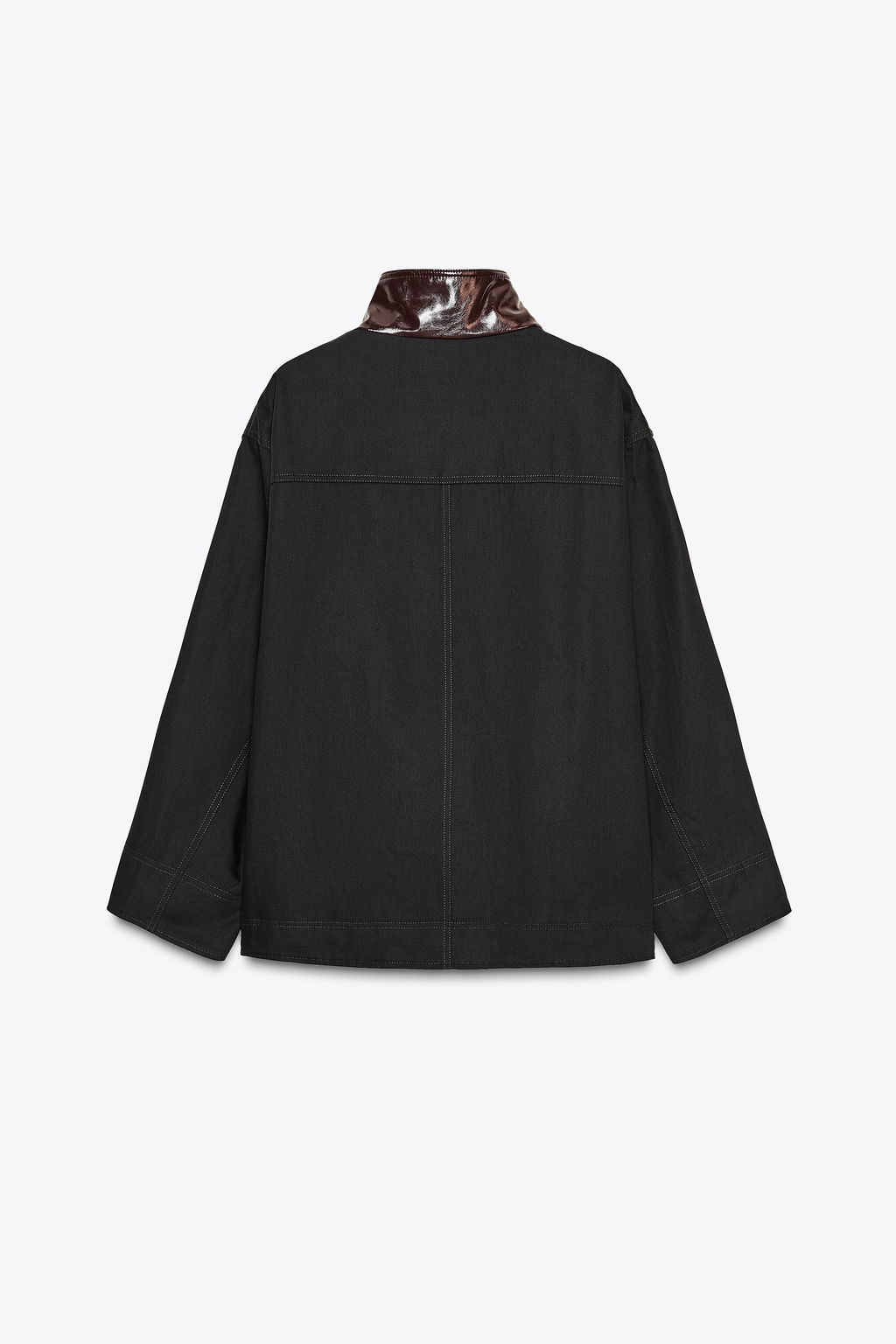 ZW COLLECTION CONTRAST COLLAR JACKET - Zara фото 7