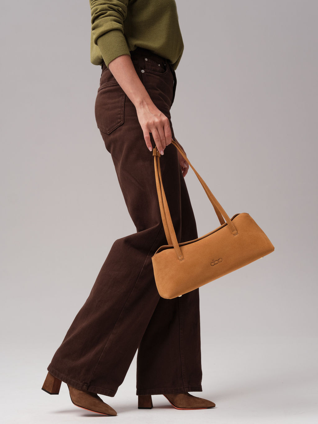 Замшевая сумка Raduy DBR 31127 светло-желтый  фото 6