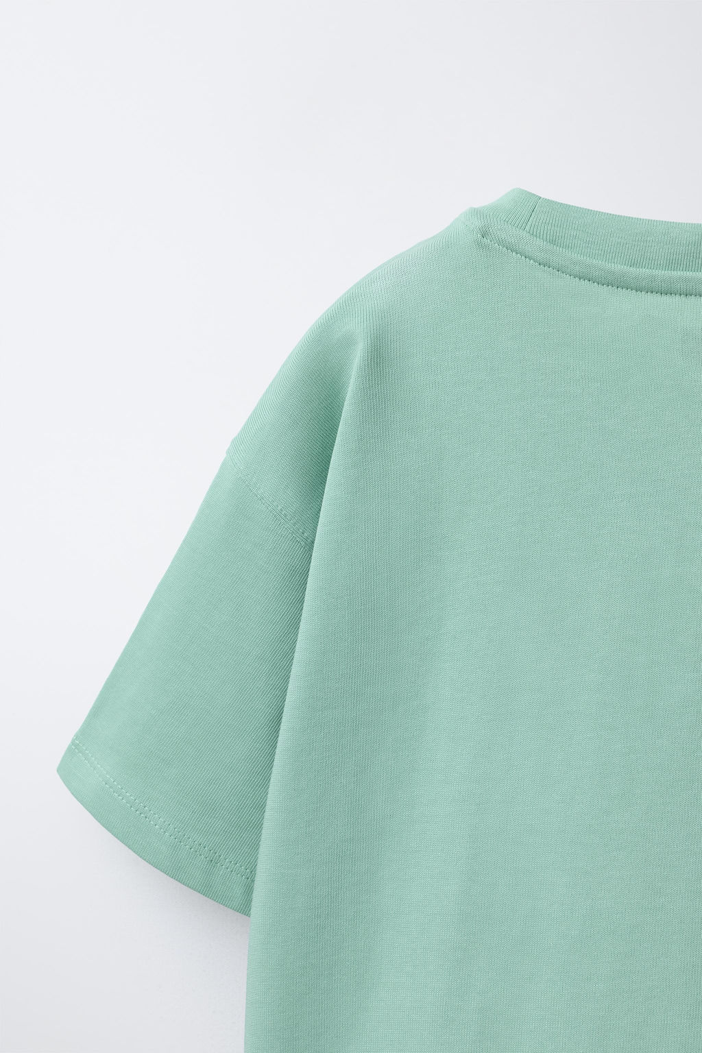 CAMISETA HEAVY WEIGHT TEXTO / Turquesa - Zara фото 4