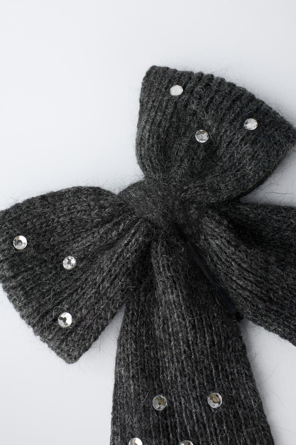 ELASTIC HAIR TIE WITH RHINESTONE BOW CLIP - Zara фото 2