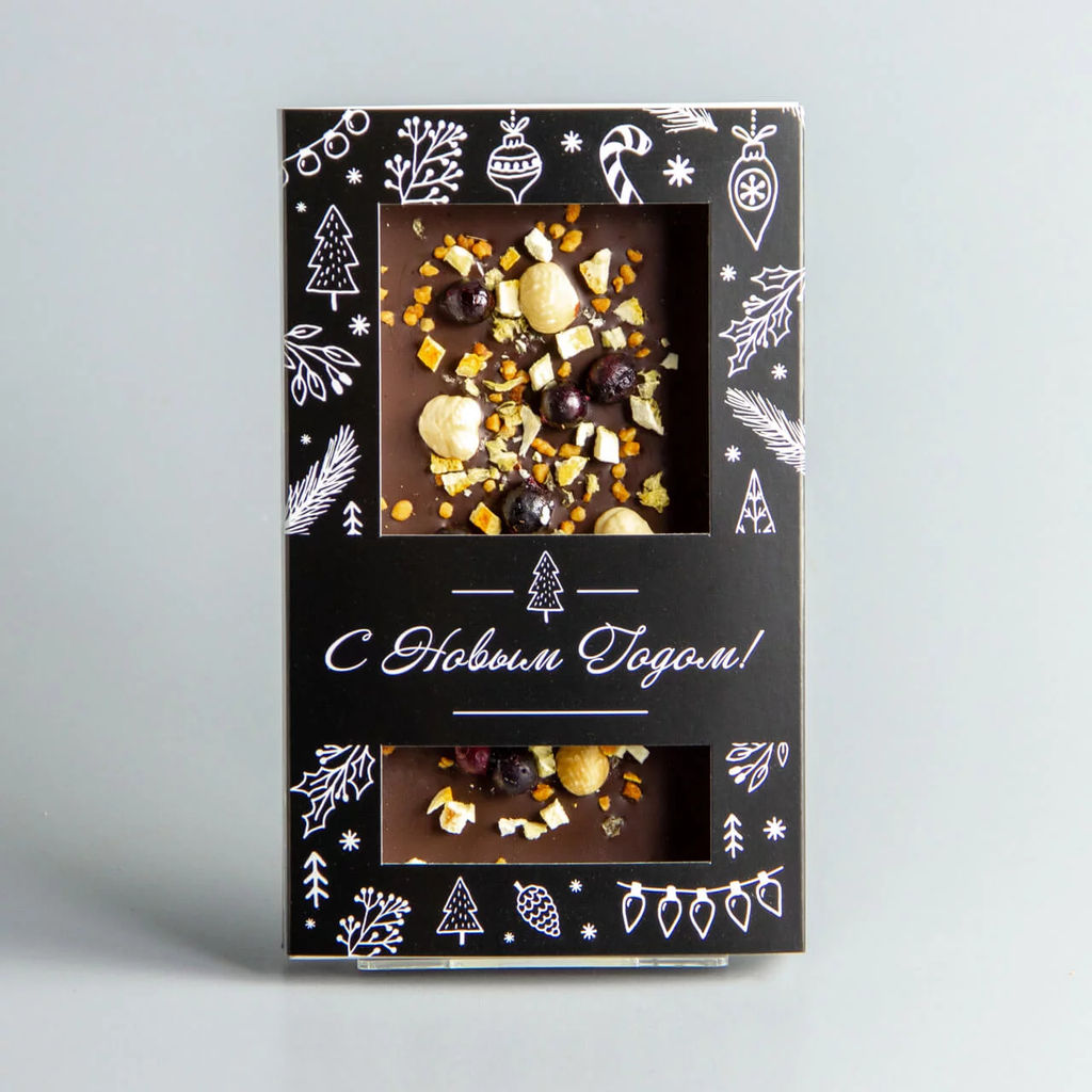 ТЁМНЫЙ ШОКОЛАД С АПЕЛЬСИНОМ, ЧЁРНОЙ СМОРОДИНОЙ, ФУНДУКОМ И КАРАМЕЛИЗИРОВАННЫМ ФУНДУКОМ #5