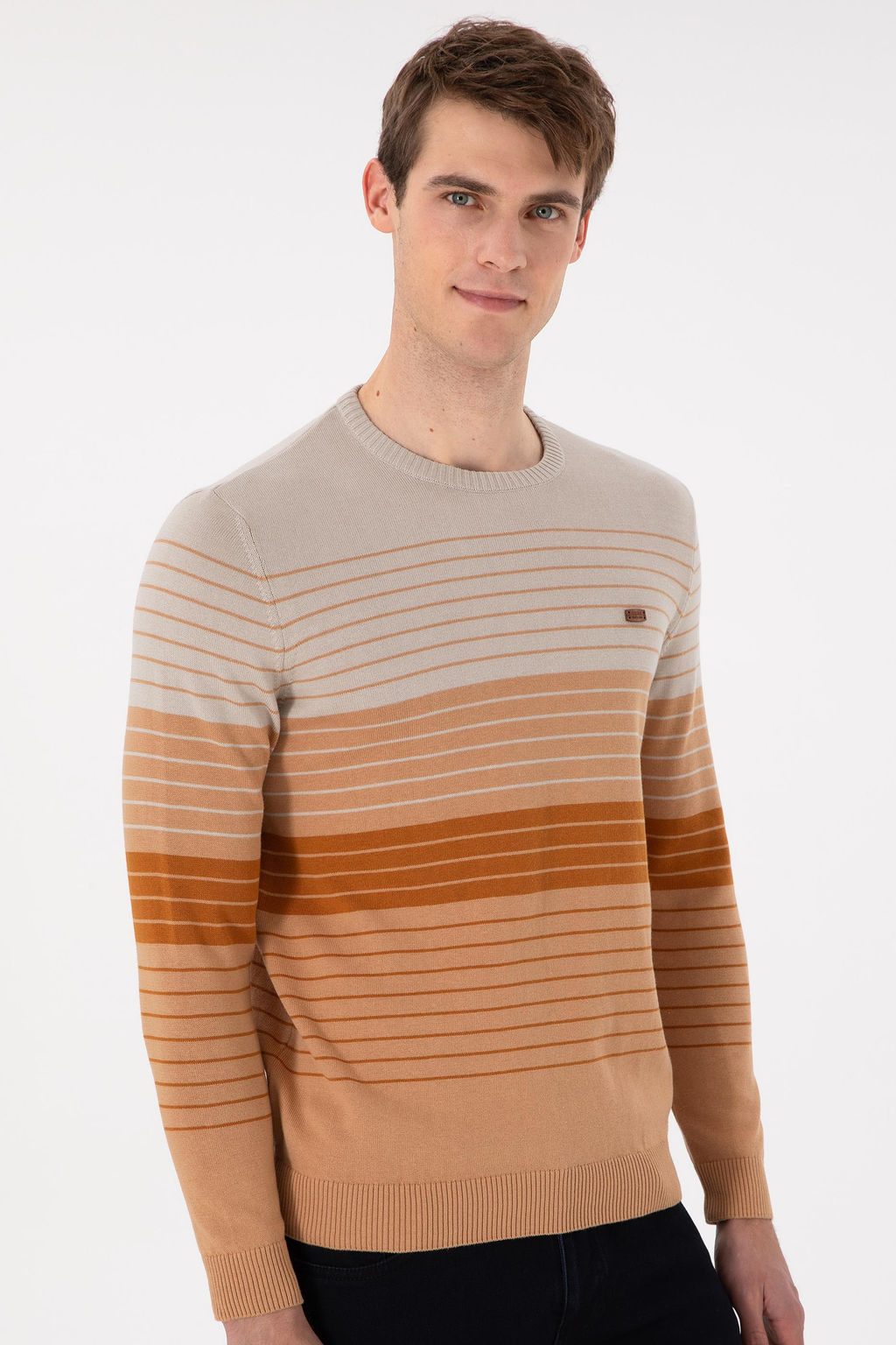 Мужской светло-коричневый свитер Неожиданная скидка в корзине - U.s. polo assn фото 3