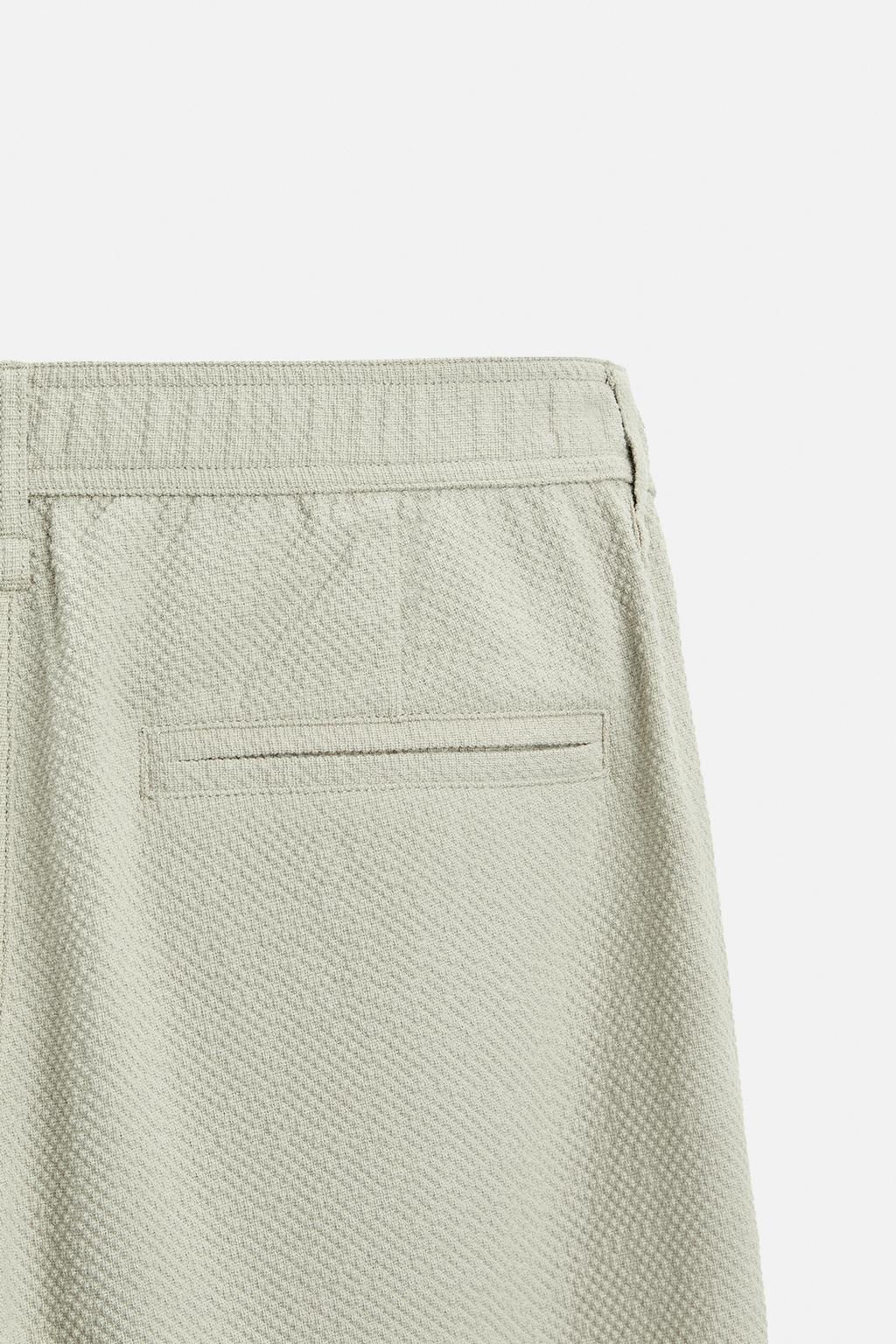 TEXTURED PLEATED TROUSERS - Zara фото 27