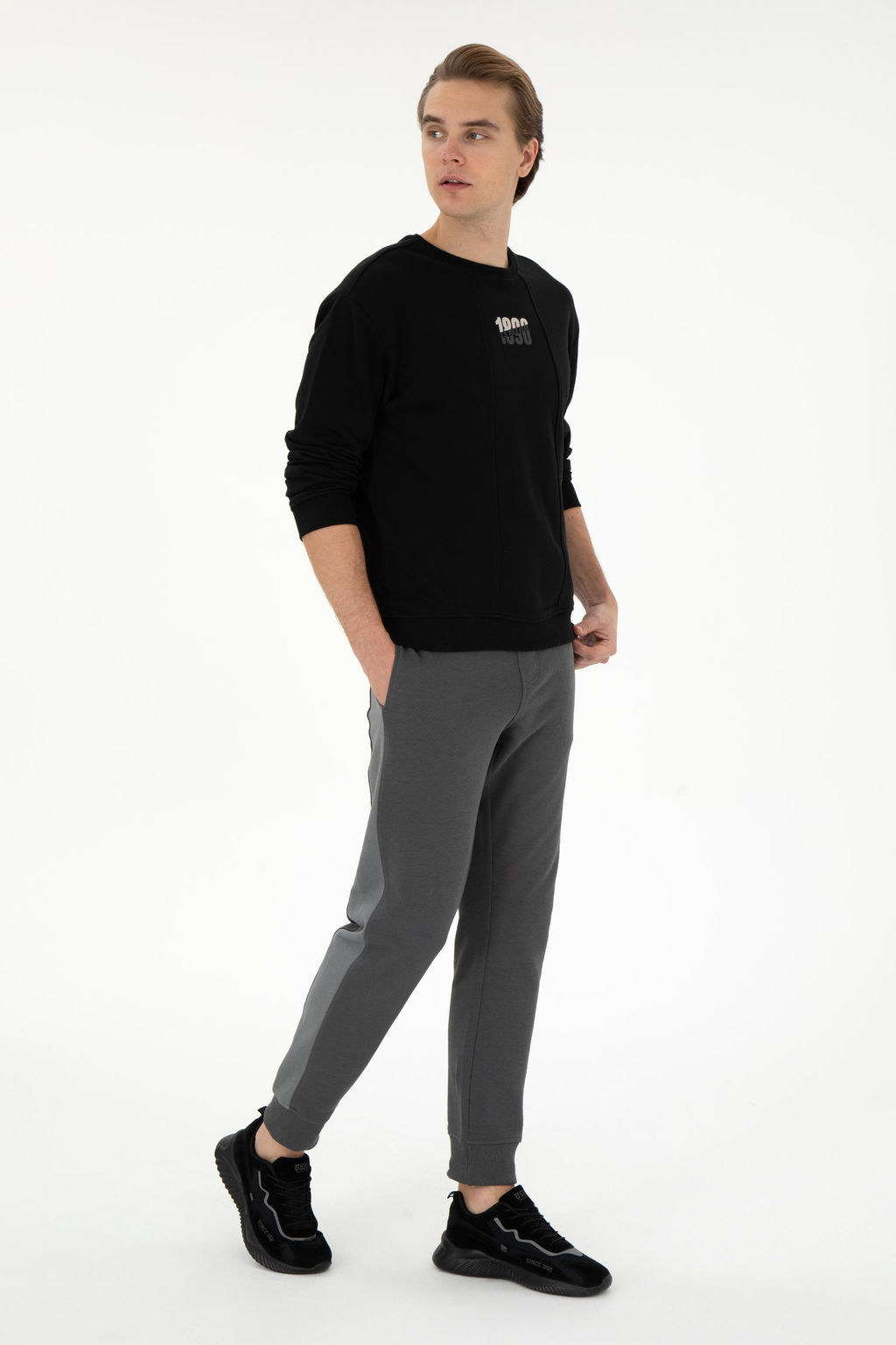 Мужской черный свитшот Неожиданная скидка в корзине - U.s. polo assn фото 4
