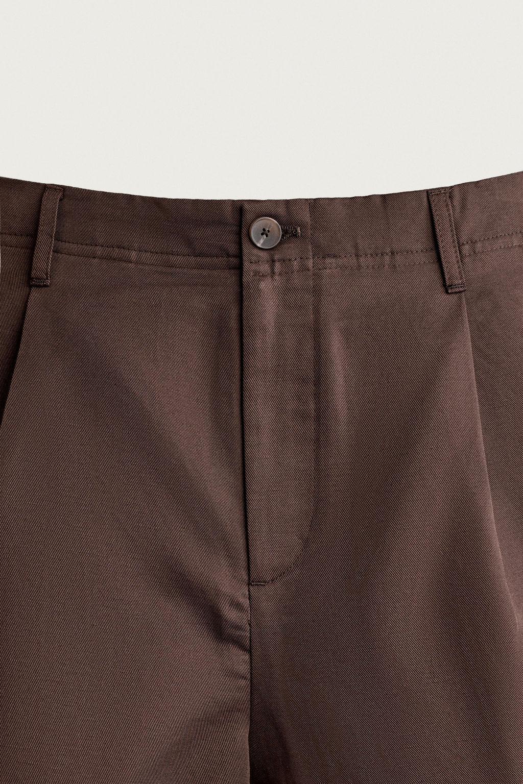 BERMUDA RELAXED FIT LINO - ALGOD?N PLIEGUES / Marr?n - Zara фото 5