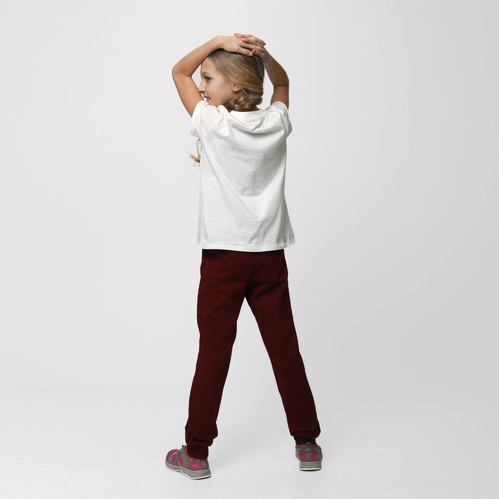 RODOS Брюки для девочки М-208д Бордовый  фото 4