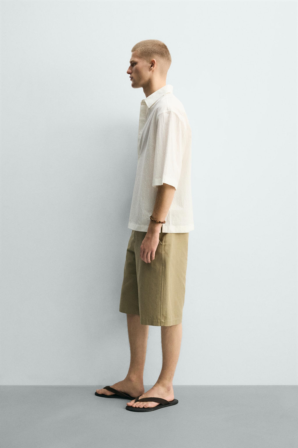 CAMISA BOXY FIT TEXTURA / Blanco roto - Zara фото 4