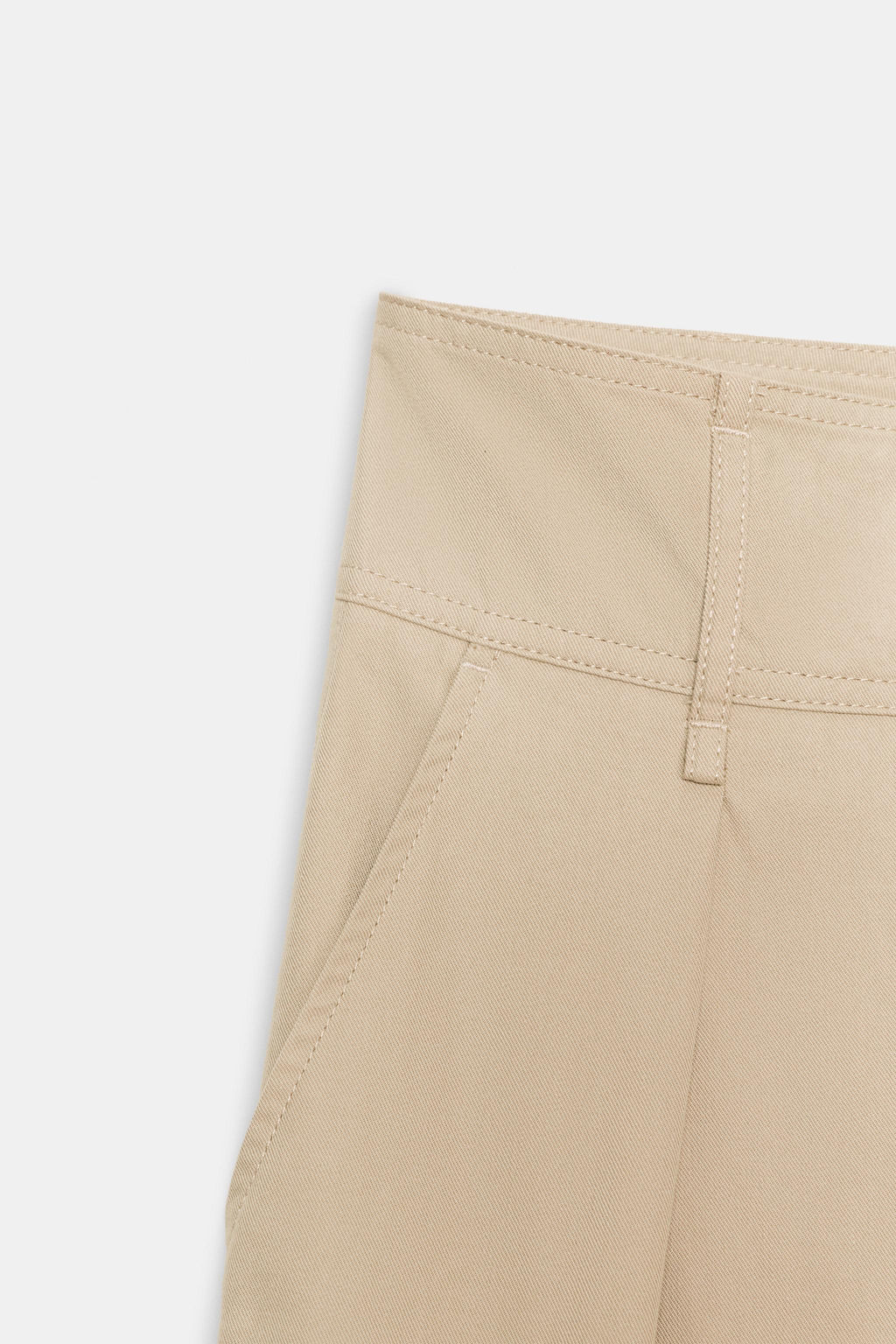 PANTAL?N ANCHO BAJO AJUSTABLE / Camel claro - Zara фото 10