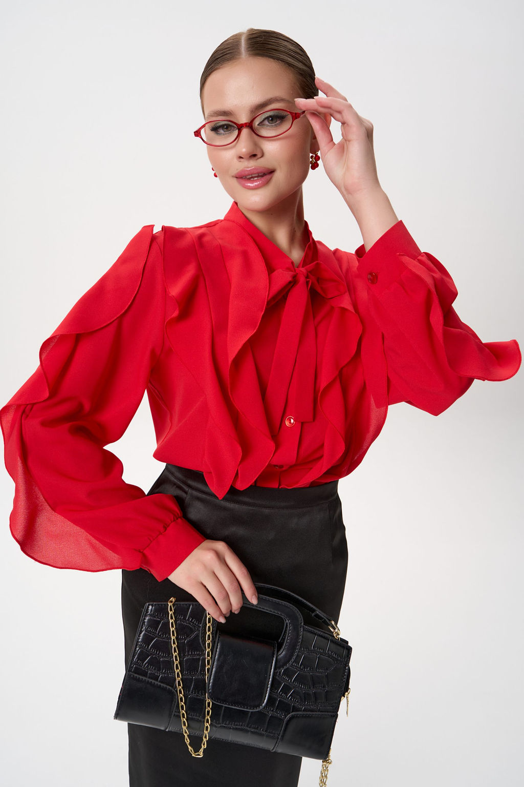 Рубашка Кристл (красный) - Эльза фото 36