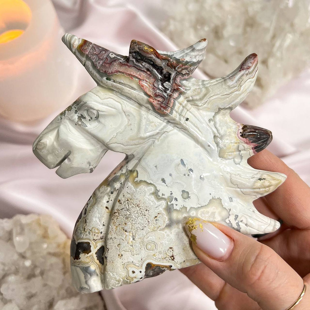 Единорог резной из Агата - Радуга самоцветов фото 2