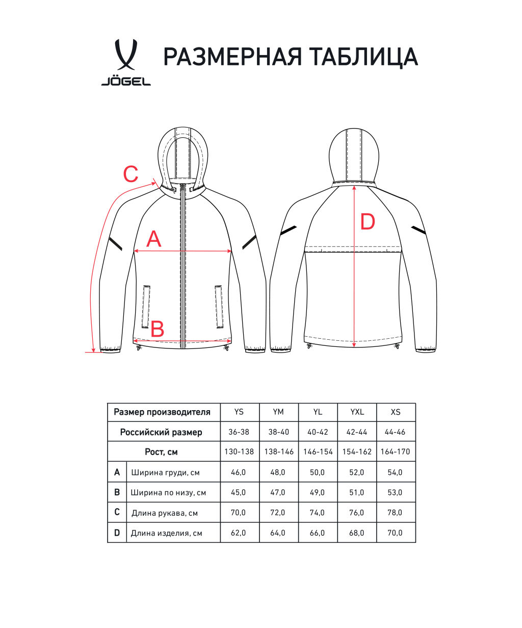 Куртка ветрозащитная JOGEL CAMP 2 Rain Jacket, черный, детский фото 12