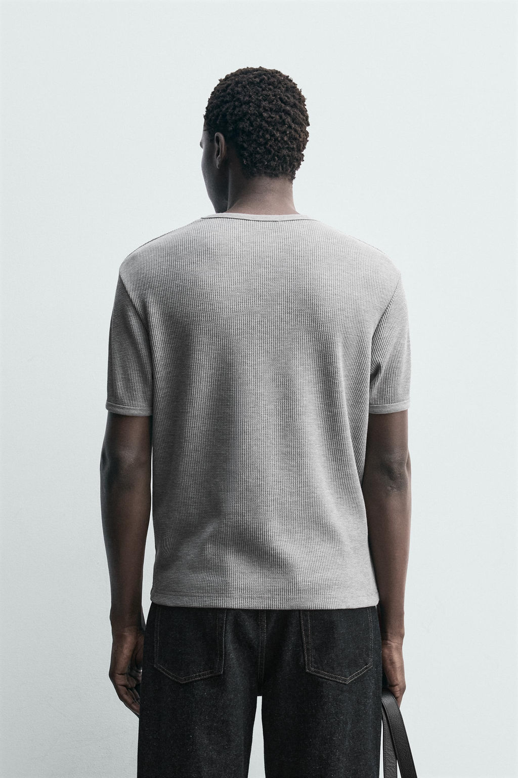 CAMISETA ESTRUCTURA WAFFLE / Gris vigor? - Zara фото 3