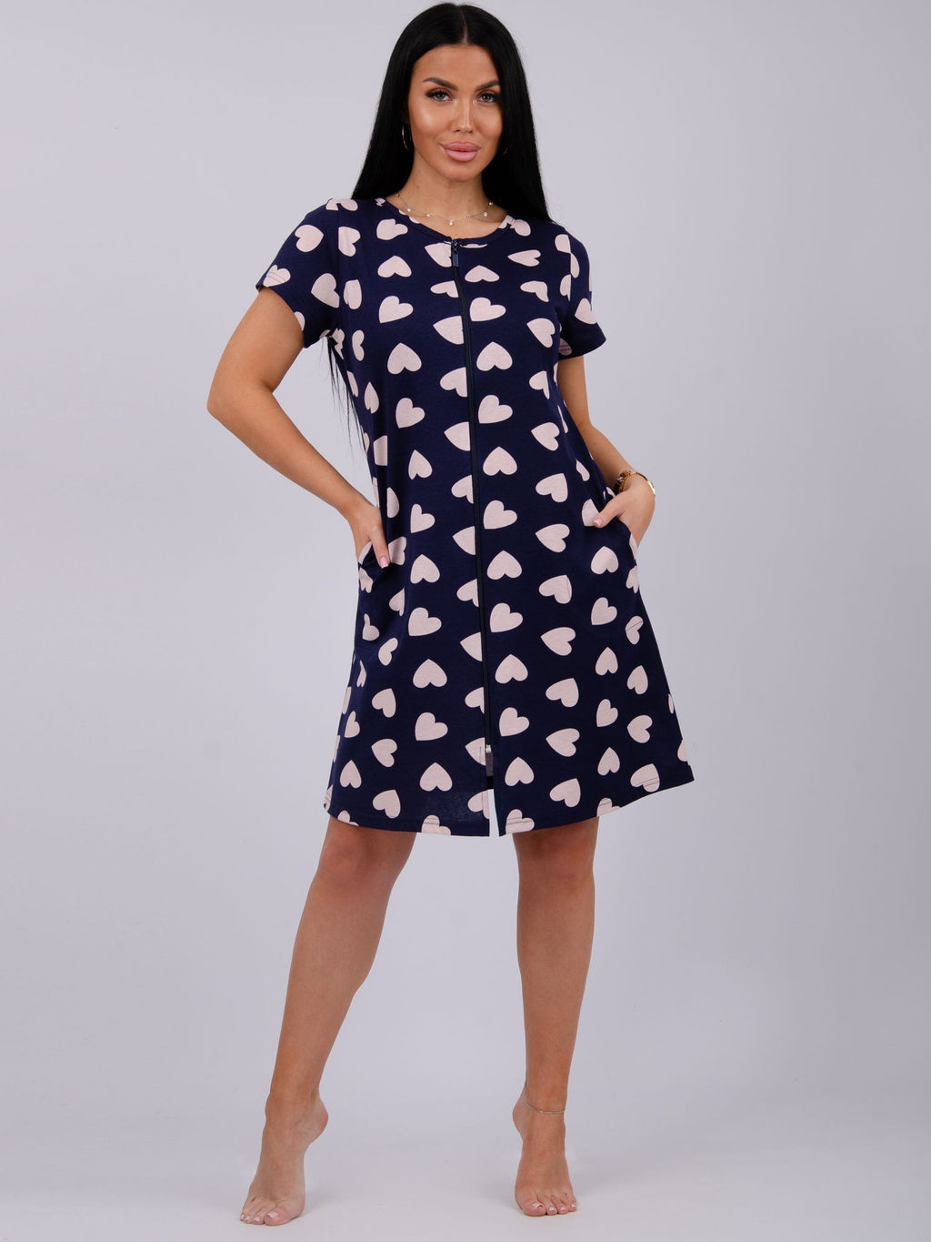 Халат Красотка 6 лав, трикотаж - Малина фото 2