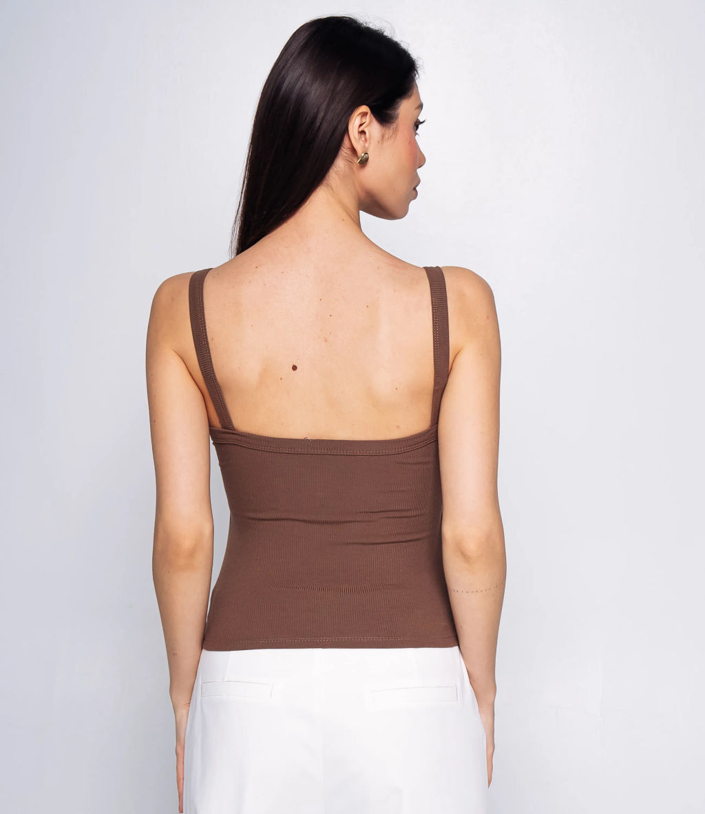 Топ #КТ6607 (4), коричневый
