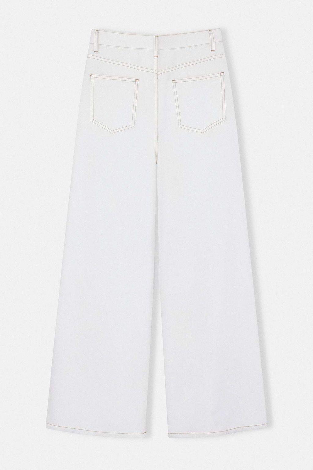 Trendyol Studio Ekru Tencel Kar?s?ml? Yuksek Bel Wide Leg Jeans TWOSS26JE00244 - Trendyolmilla фото 3