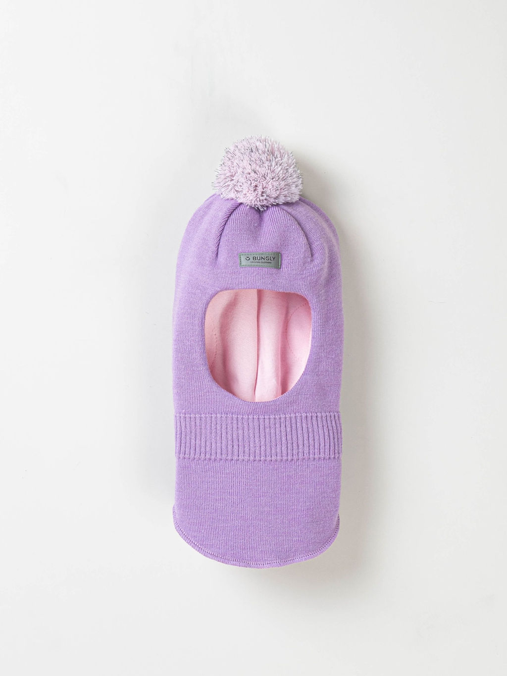 Шлем зимний из смесовой шерсти Лаванда