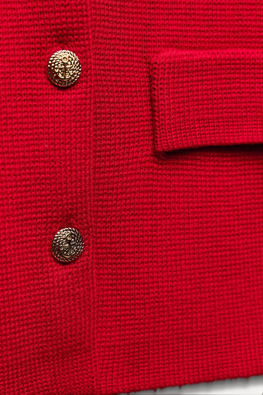 BUTTONED KNIT CARDIGAN - Zara фото 13