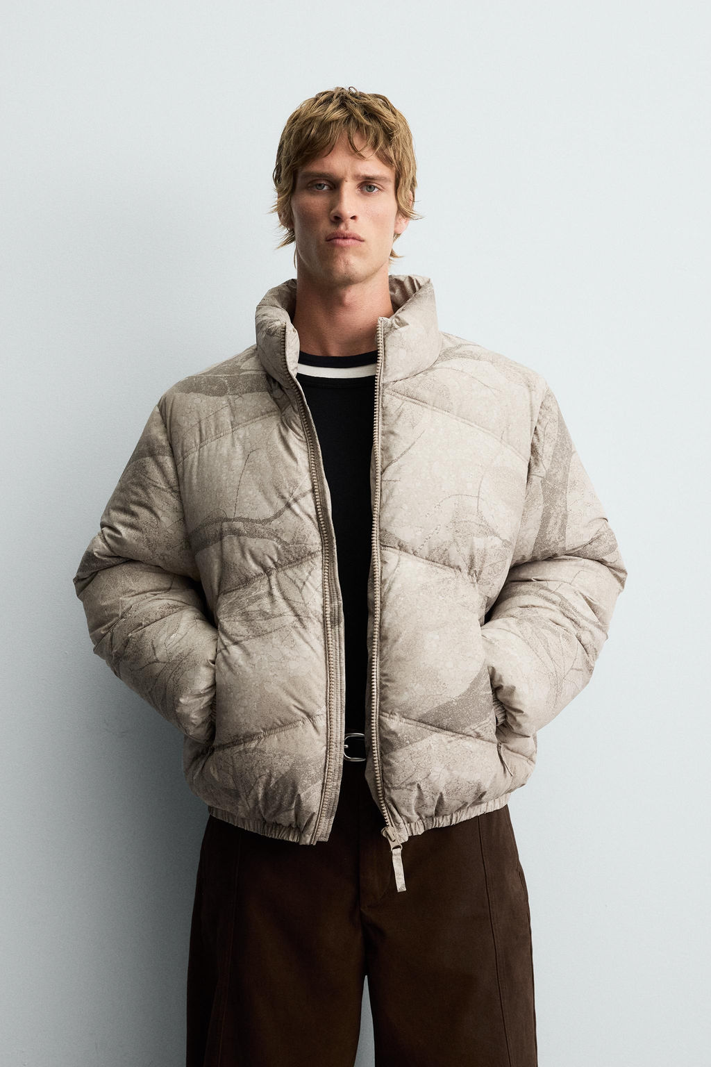 ABSTRACT PRINT PUFFER JACKET - Zara фото 2