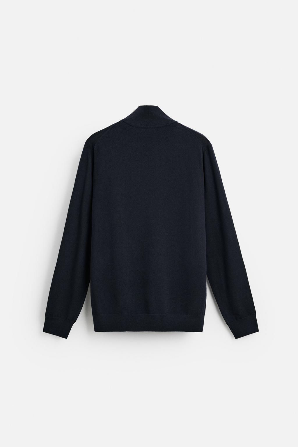 100% WOOL QUARTER ZIP JUMPER - Zara фото 17