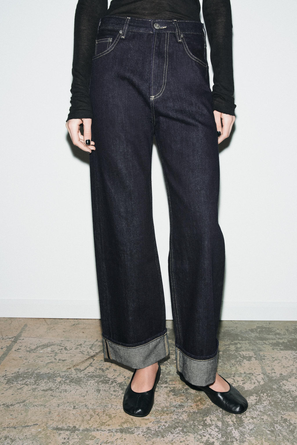 ZW COLLECTION BAGGY MID-WAIST JEANS - Zara фото 3