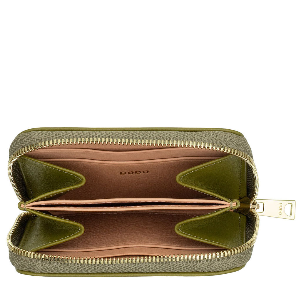 Итальянский кожаный кошелек для карт DuDu серии Hokkaido | оливково-зеленый - Dudubags фото 4