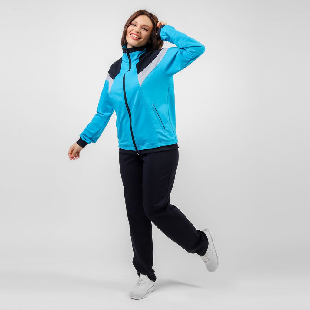 RODOS Спортивный костюм женский весна/лето М-172/1 Ментол/Синий  фото 34