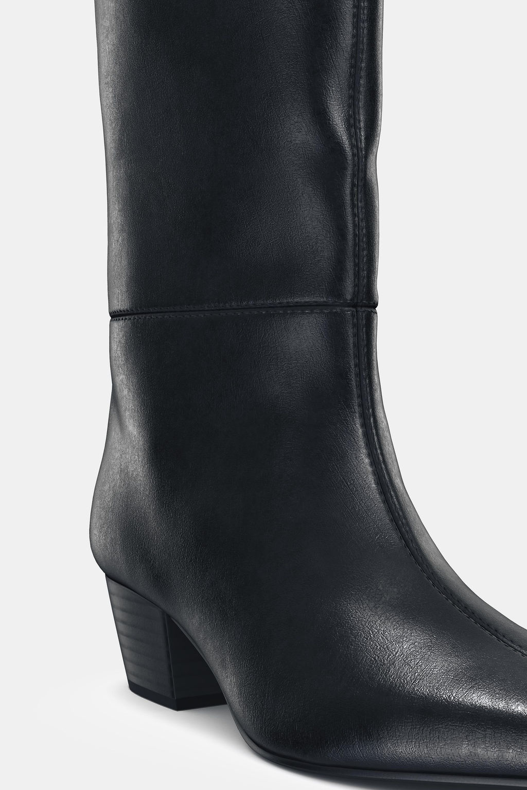 LEATHER HEELED BOOTS - Zara фото 6