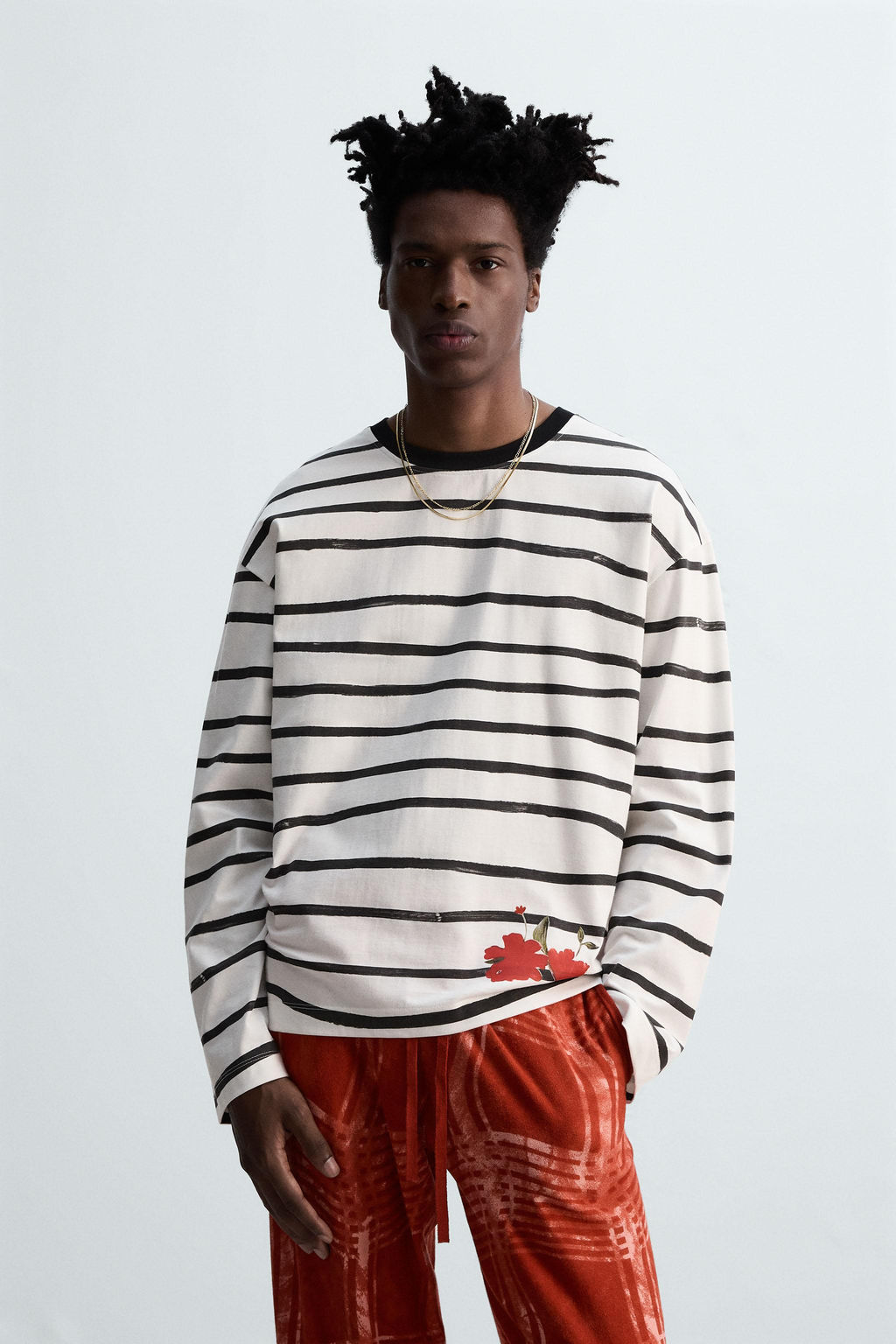STRIPED PRINT T-SHIRT  OTIS KWAME KYE QUAICOE - Zara фото 2
