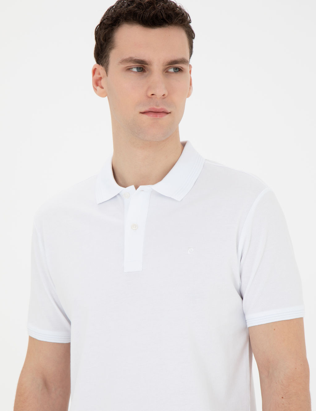 Beyaz Slim Fit Basic Ti__rt