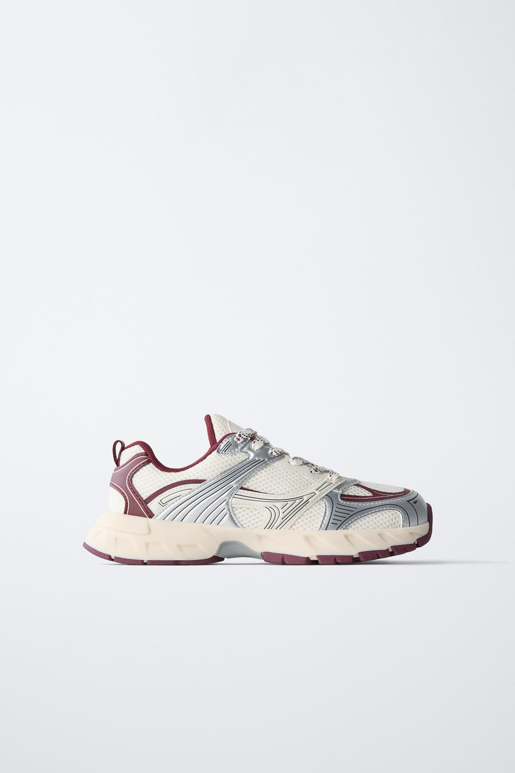 ZAPATILLA DEPORTIVA REJILLA / Rojo Burdeos