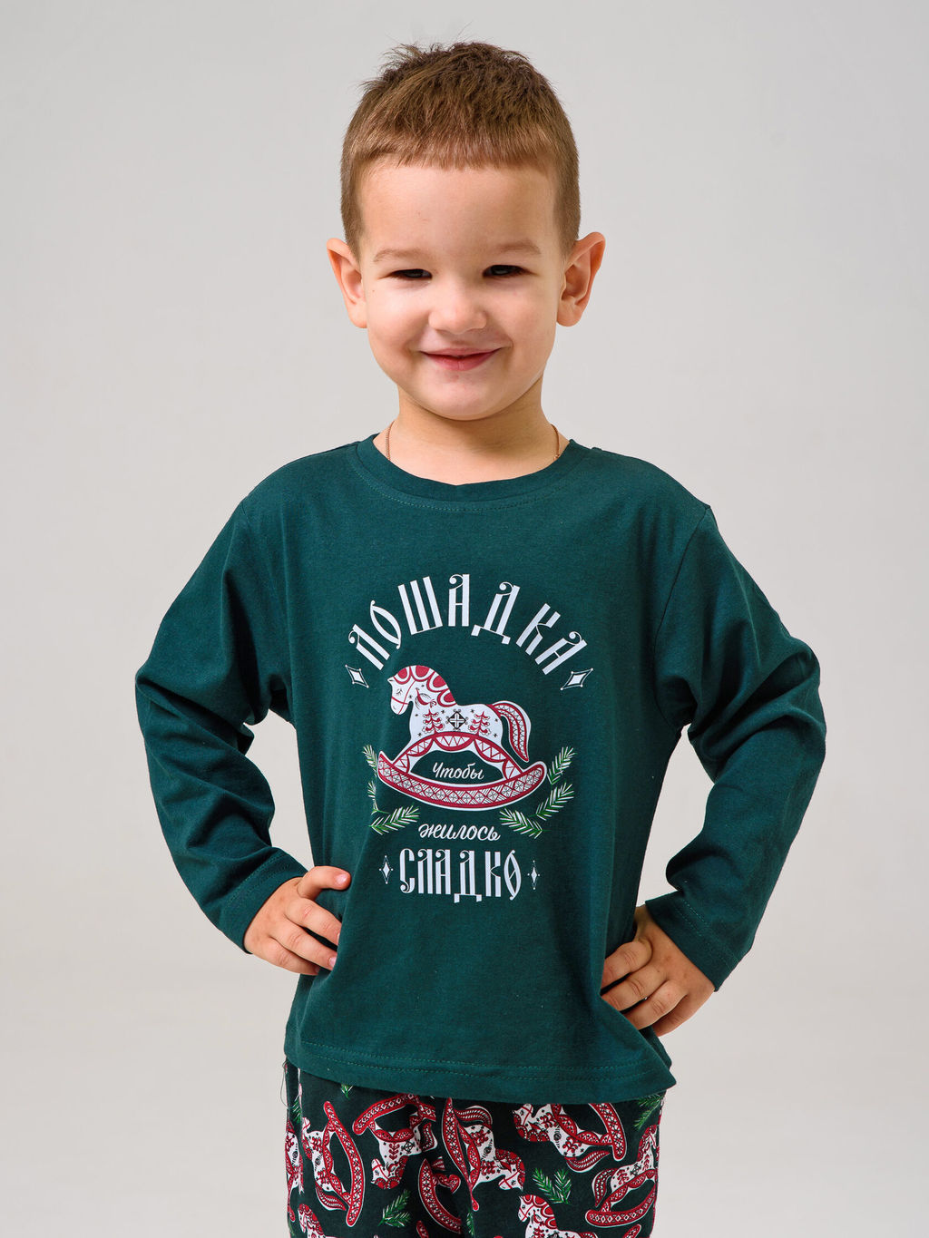 Пижама 100% хлопок мужская Лошадка - Оптима фото 13