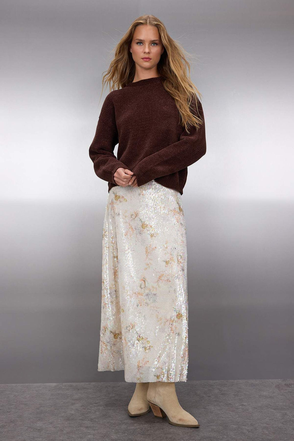 Pembe Genis Kal?p Ozel Iplik Triko Kazak TWOAW26KZ00090 - Trendyolmilla фото 8