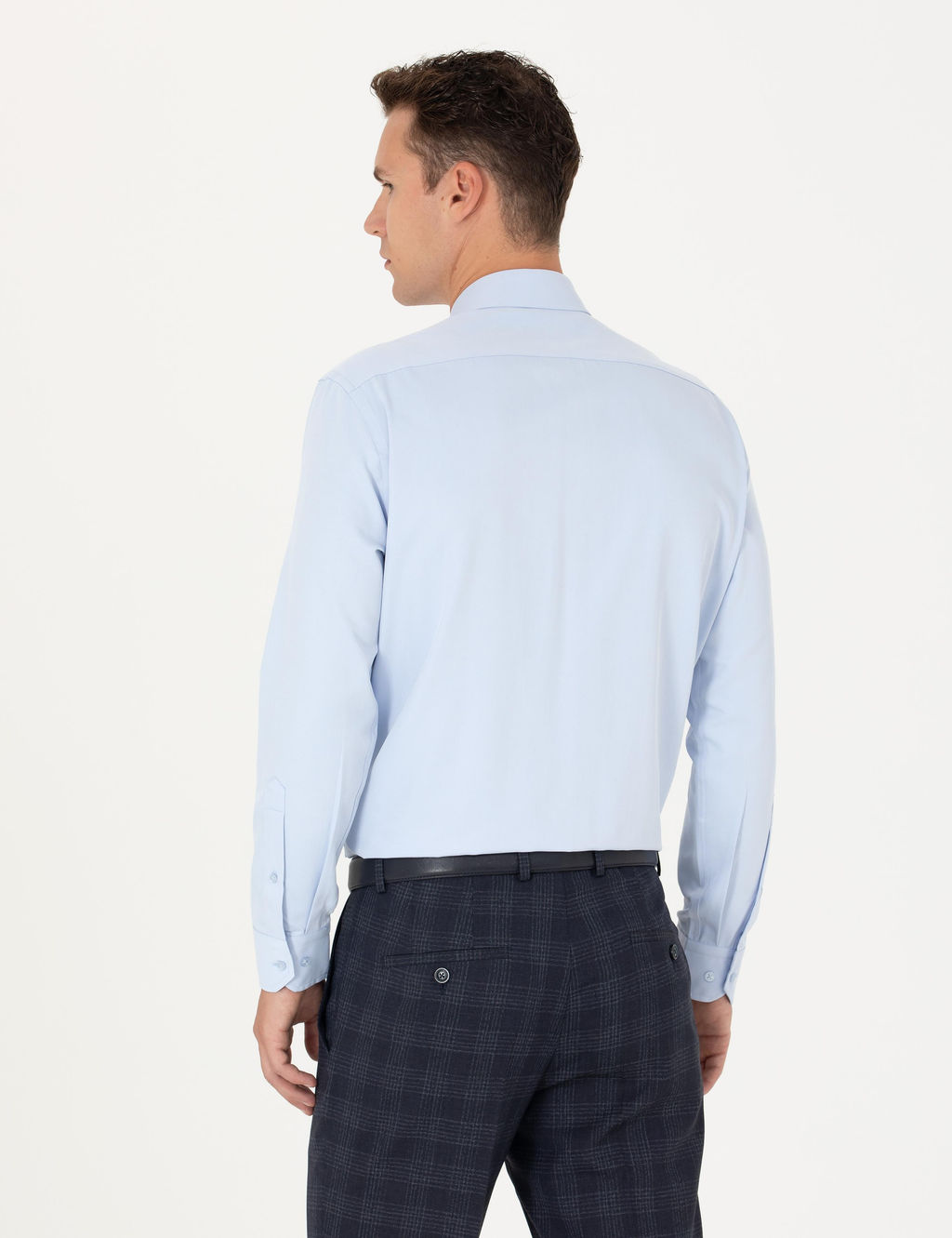 A__k Mavi Regular Fit Uzun Kollu Basic G_mlek