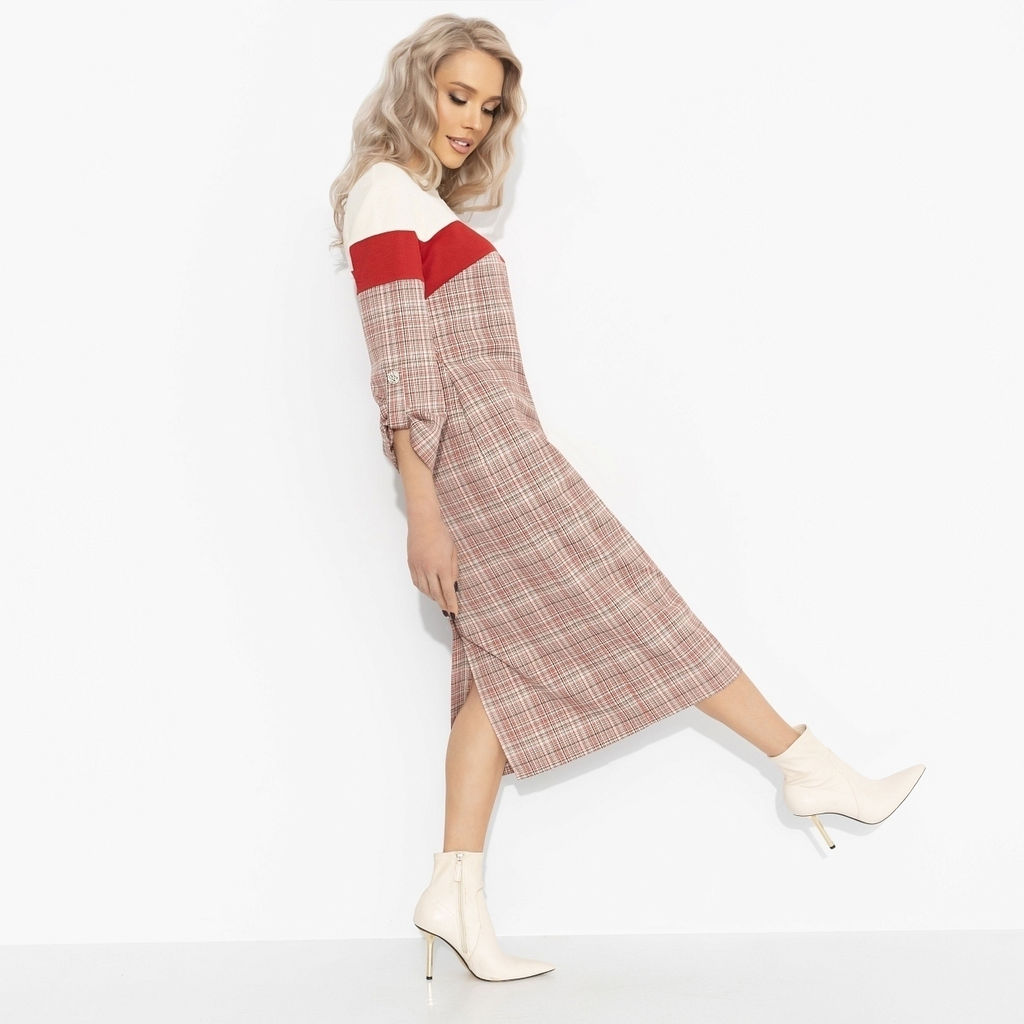 Платье с акцентной спинкой, Влюблена в себя (красное) - Charutti фото 4