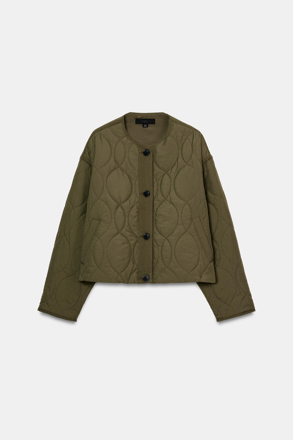 CAZADORA CORTA ACOLCHADA / Khaki - Zara фото 7