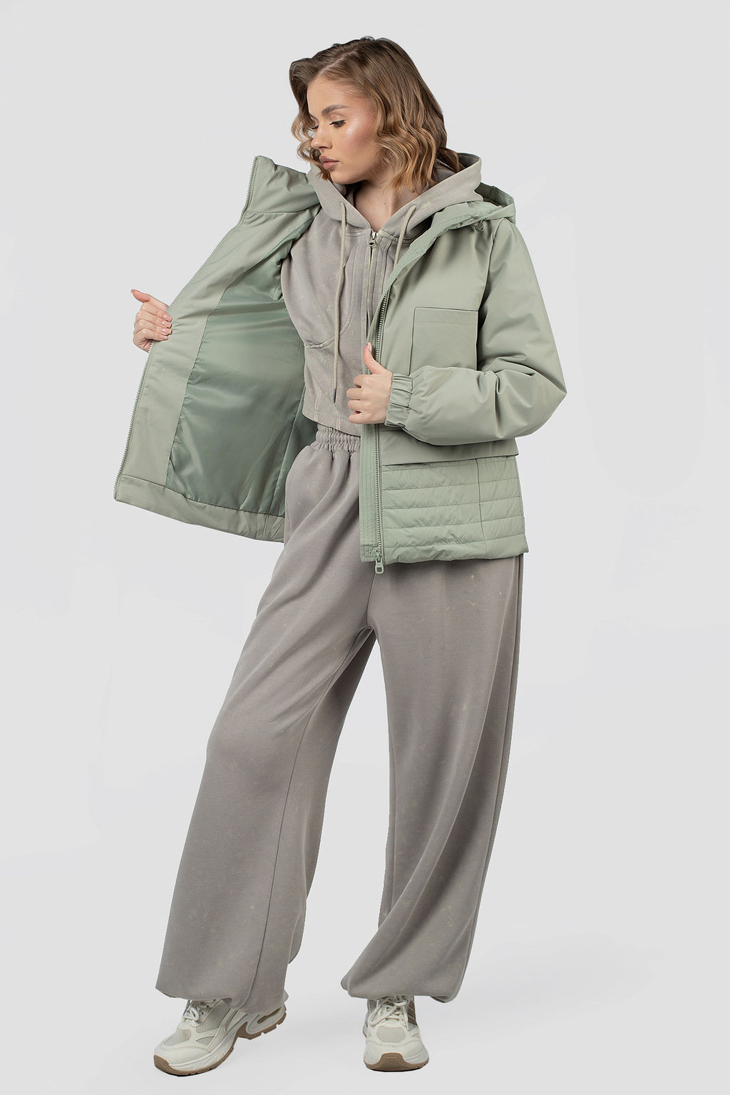 04-3128 Куртка женская демисезонная (Холлофайбер 80) - El podio фото 3