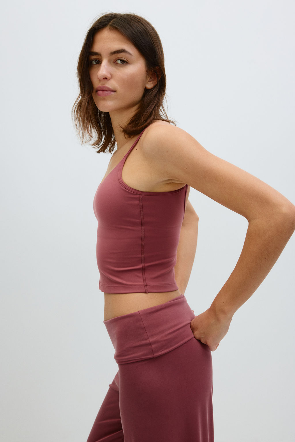Pantal?n de yoga con cintura plegable - H&m фото 3