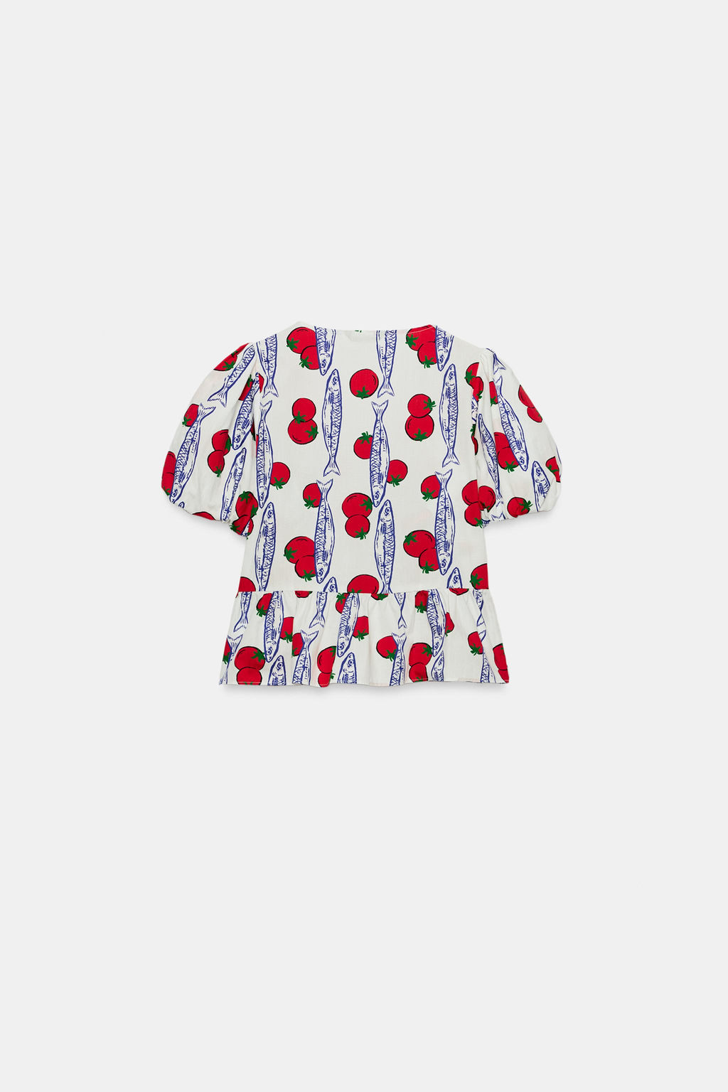 CAMISA ESTAMPADA LAZOS / Azul / Blanco - Zara фото 7