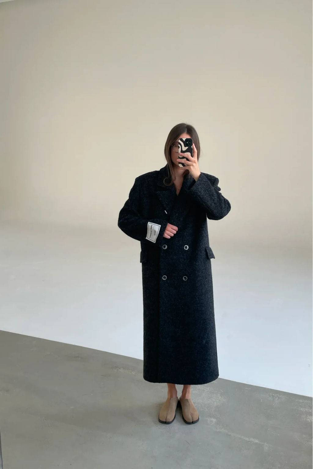 Пальто-макси Черный - Erist store фото 4