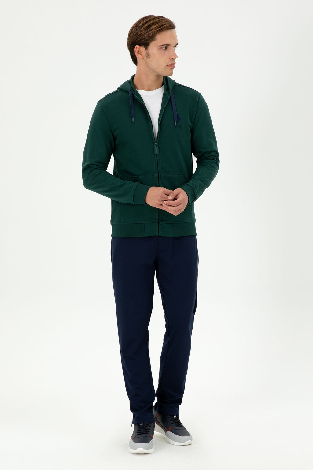 Мужской темно-зеленый вязаный кардиган - U.s. polo assn фото 16