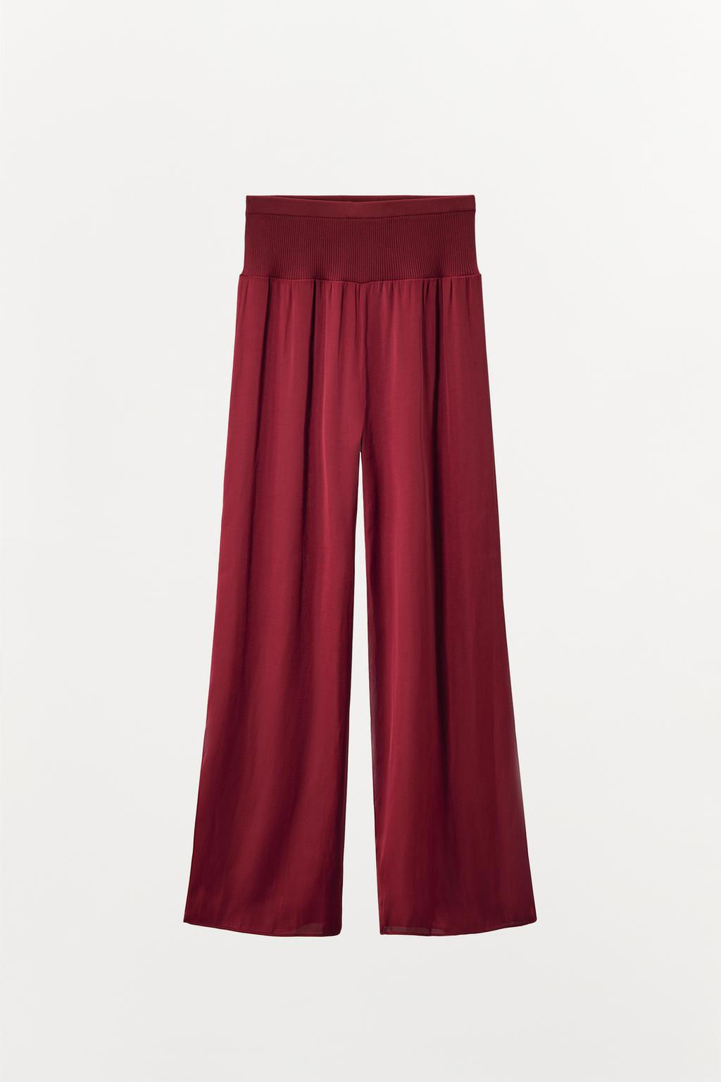 SATIN RIBBED TROUSERS - Zara фото 5
