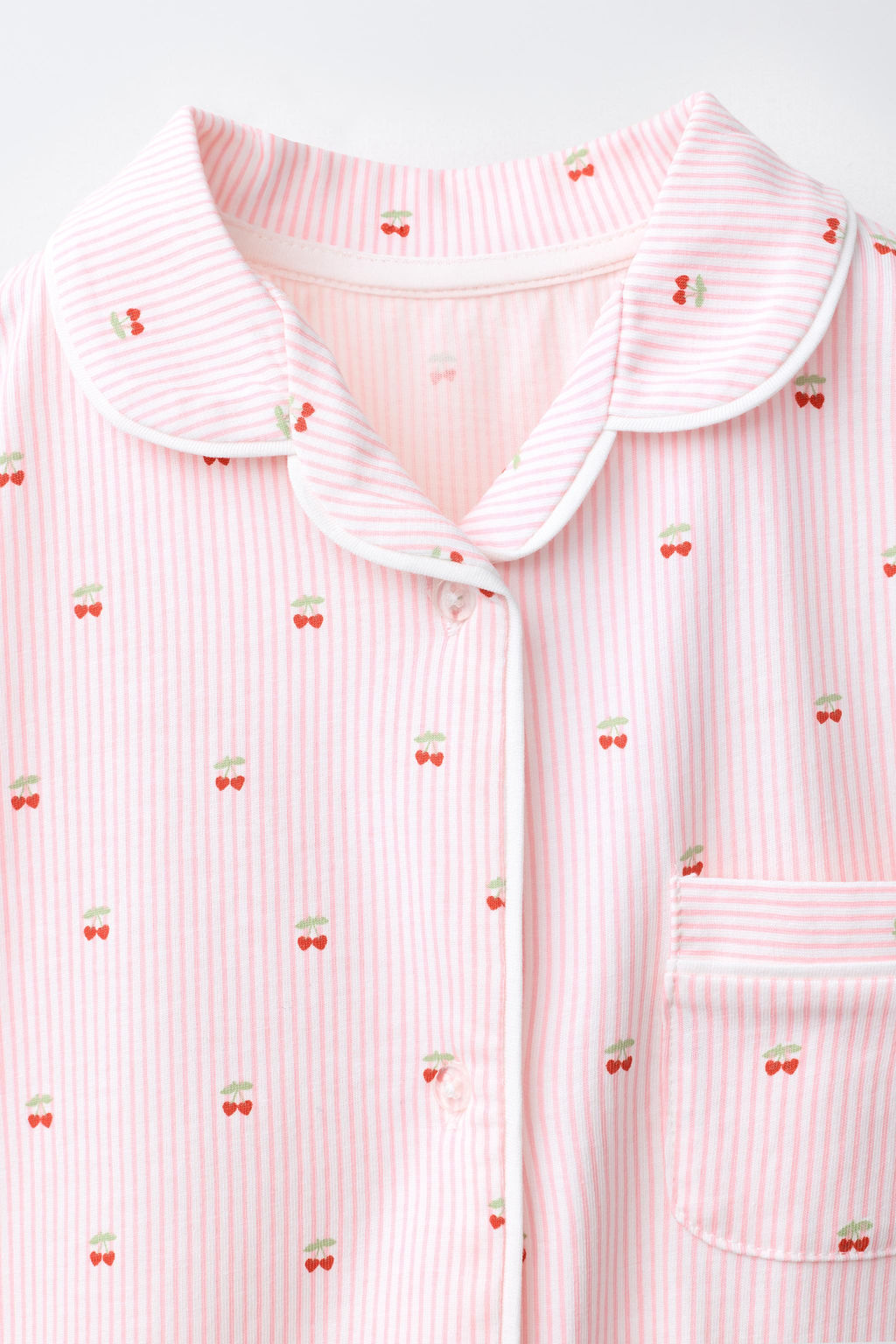 6-14 A?OS/ PIJAMA CAMISERO RAYAS Y CEREZAS / Blanco / Rojo - Zara фото 6