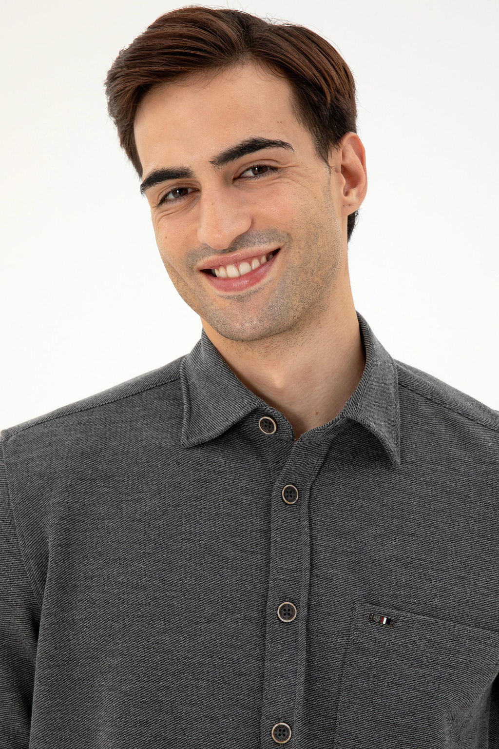 Мужская светло-серая трикотажная рубашка Неожиданная скидка в корзине - U.s. polo assn фото 2