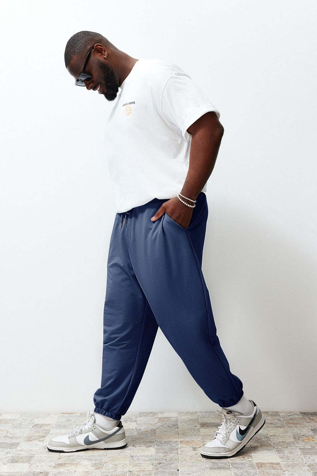 TRENDYOL MAN Buyuk Beden Indigo Oversize Rahat %100 Pamuklu Esofman Alt? TMNSS24AJ00001 - Trendyolmilla фото 17